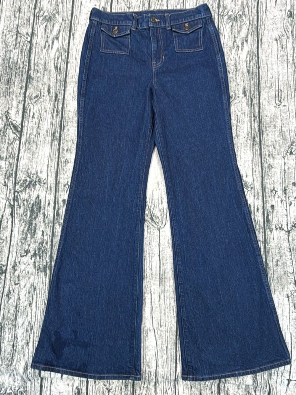 J.Crew Re-Imagined Women's 28 Dark Indigo High Rise Flare Jeans